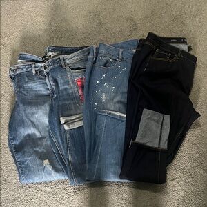 Lane Bryant Blue and Dark Wash Boyfriend Jeans SZ 20